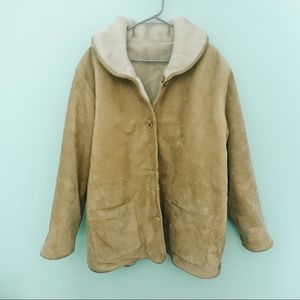 Reversible Genuine Suede/Leather & Faux Fur Jacket